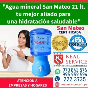 Lee más sobre el artículo Bidón de Agua Mineral San Mateo 21 litros, Tu mejor aliado para una hidratación saludable