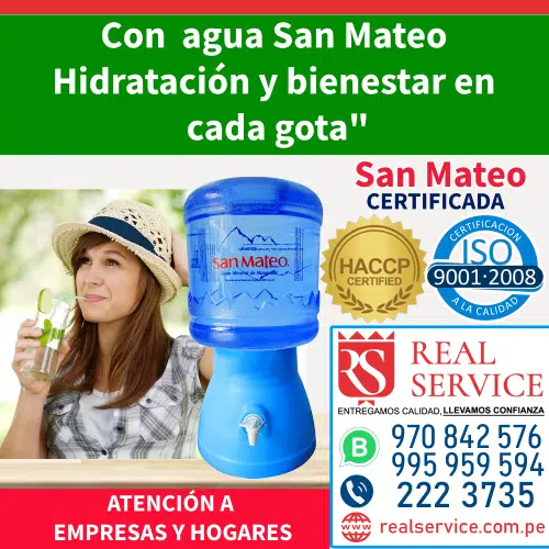 Lee más sobre el artículo Con bidon de agua mineral San Mateo 21 litros Hidratación y bienestar en cada gota