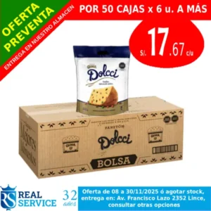 Paneton Dolcci de Gloria 800 gr en bolsa x 6 u