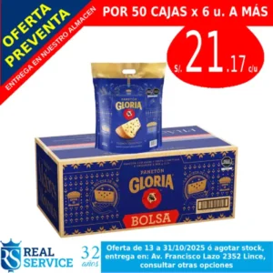 Paneton Gloria 900 gr en bolsa x 6 u