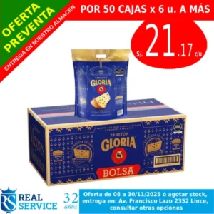 Paneton Gloria 900 gr en bolsa x 6 u