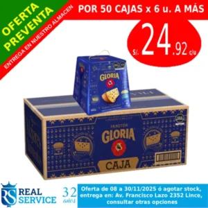 Paneton Gloria 900 gr en caja x 6 u.