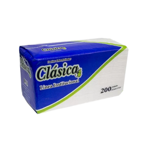 Papel Toalla Clásica interfoliado blanco 200 hojas