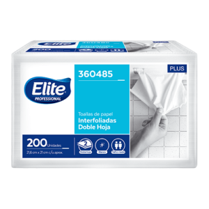 Papel Toalla Elite plus Interfoliado Blanca Doble Hoja 200 Hojas